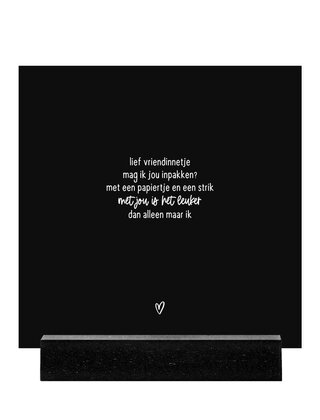 Forex tegeltje - Gedicht lief vriendinnetje