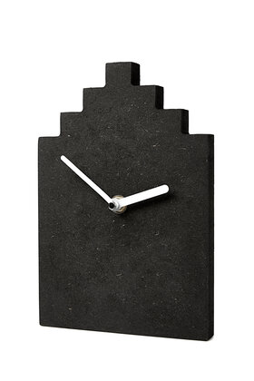 Klok zwart trapgevel