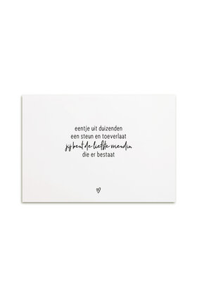 Kaart met gedicht 'Jij bent de liefste vriendin die er bestaat'