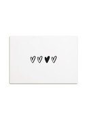 Kaartje met hartjes - A6 formaat