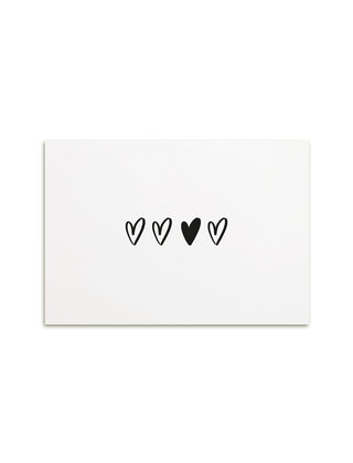 Kaart met hartjes