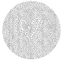 Muismat vinyl - wit met zwart stippen patroon 25cm