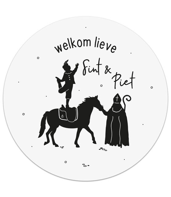 Muurcirkel Sinterklaas 'Welkom lieve Sint en piet'
