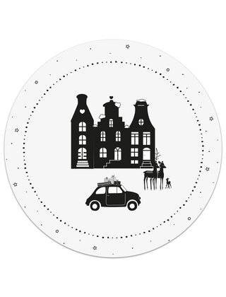 Muurcirkel kerst (binnen) kersttafereeltje - 20cm