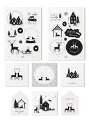 Set kerst cadeaukaartjes + kerst cadeaustickers