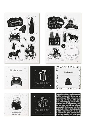 Set Sint cadeaukaartjes + cadeaustickers