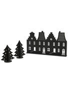 Grachtenpandjes met 2 kerstboompjes