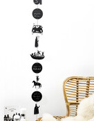 Sintslinger zwart met verschillende figuren