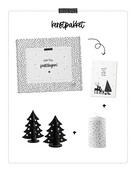 Cadeaupakket - kerstpakket 'Hele fijne feestdagen' - kaarsje en set kerstbomen Cadeaupakket - kerstpakket 'Hele fijne feestdagen' - kaarsje en set kerstbomen