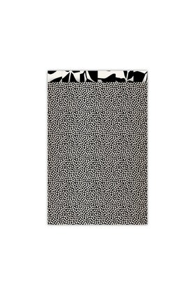 Cadeauzakjes set van 5 - zwart wit met stippen patroon