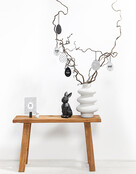 Set van 6 paashangers - zwart wit