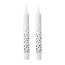Zoedt Set van 2 dinerkaarsen met dots patroon