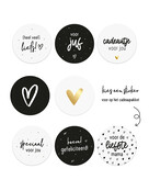 Set van 2 dinerkaarsen met  dots patroon Set van 2 dinerkaarsen met  dots patroon