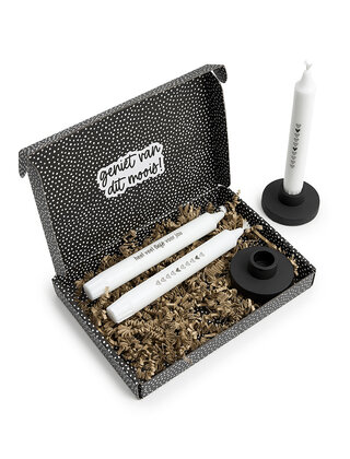 Brievenbus cadeau – Kaarsenset met kandelaartje | Heel veel liefs voor jou