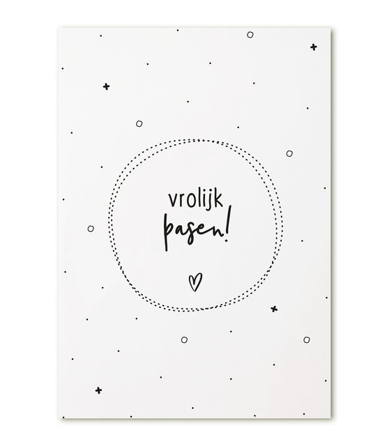 Kaart voor Pasen - met tekst Vrolijk pasen! - A6 kaart Kaart voor Pasen - met tekst Vrolijk pasen! - A6 kaart