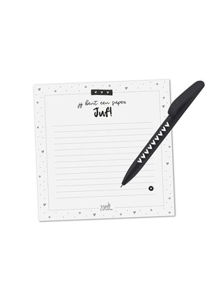 Notitieblok & Pen – Super juf Cadeauset