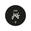 Zoedt Sticker zwart met tekst 'Voor juf' | 5 stuks | 4,5cm