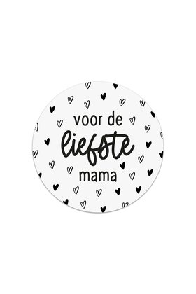 Sticker 'Voor de liefste mama' | 5 stuks | 4,5cm