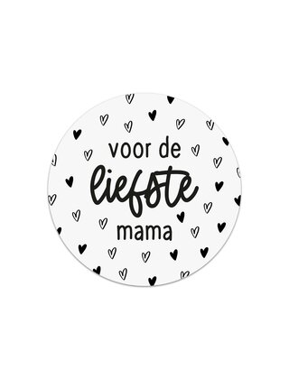 Sticker 'Voor de liefste mama' | 5 stuks | 4,5cm