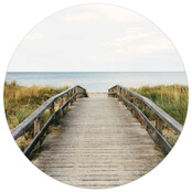Tuincirkel/muurcirkel foto strandpad perfect als wanddecoratie voor buiten en binnen
