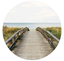Tuincirkel/muurcirkel foto strandpad perfect als wanddecoratie voor buiten en binnen