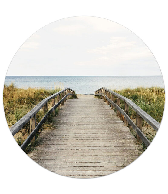 Tuincirkel/muurcirkel foto strandpad perfect als wanddecoratie voor buiten en binnen
