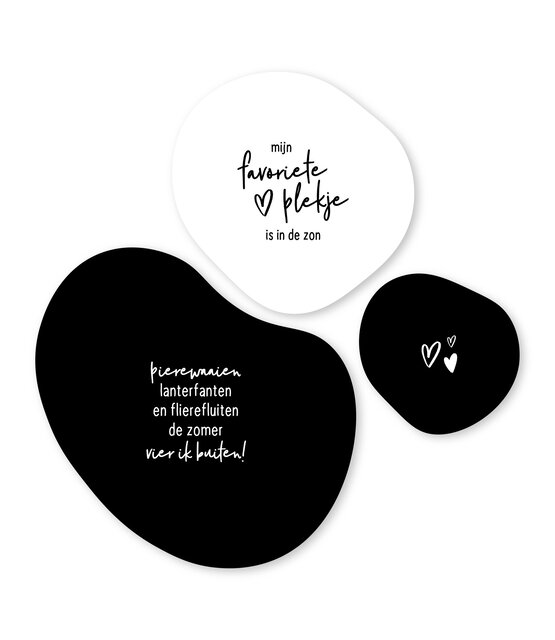 Set van 3 organische tuincirkels met tekstjes en hartjes – Unieke wanddecoratie voor buiten en binnen (20, 30 en 40 cm) Set van 3 organische tuincirkels met tekstjes en hartjes – Unieke wanddecoratie voor buiten en binnen (20, 30 en 40 cm)