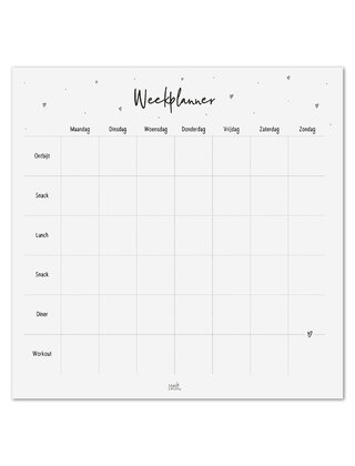 Maaltijdplanner notitieblok – Plan al je maaltijden & workouts