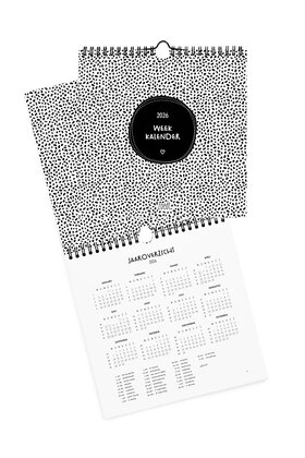 Weekkalender 2026 – stijlvolle zwart-wit kalender van Zoedt