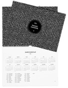 Maandkalender 2026 A3 – stijlvolle zwart-wit kalender van Zoedt