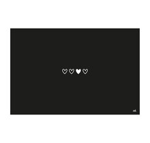 Inductiebeschermer voor inductieplaat – zwart met witte hartjes – bescherming & decoratie