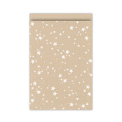 Cadeauzakjes set van 5 - kraft met witte sterren Cadeauzakjes set van 5 - kraft met witte sterren