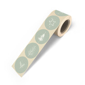 Stickers kerst groen wit| 5 stuks | 5cm Stickers kerst groen wit| 5 stuks | 5cm