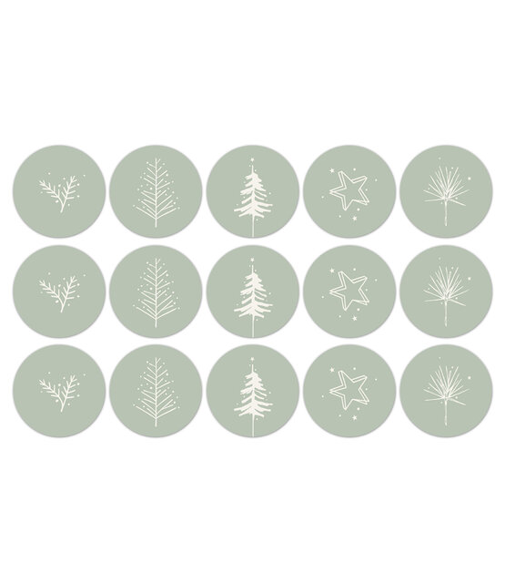 Stickers kerst groen wit| 5 stuks | 5cm Stickers kerst groen wit| 5 stuks | 5cm