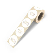 Stickers kerst wit goud | 5 stuks | 5cm Stickers kerst wit goud | 5 stuks | 5cm