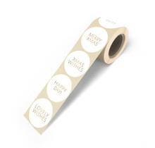 Stickers kerst wit goud | 5 stuks | 5cm