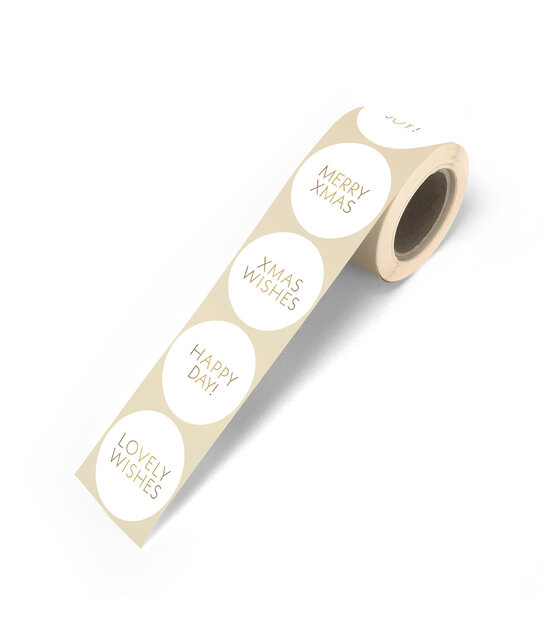 Stickers kerst wit goud | 5 stuks | 5cm Stickers kerst wit goud | 5 stuks | 5cm