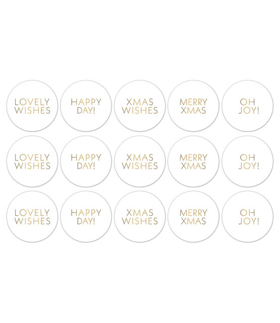 Stickers kerst wit goud | 5 stuks | 5cm Stickers kerst wit goud | 5 stuks | 5cm