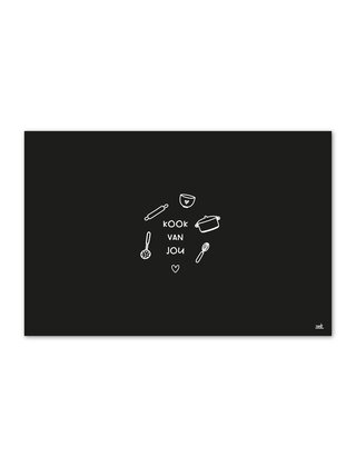 Inductiebeschermer met tekst 'Kook van jou'