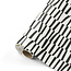 Zoedt Rol cadeaupapier wit met zwarte strepen 50x300cm