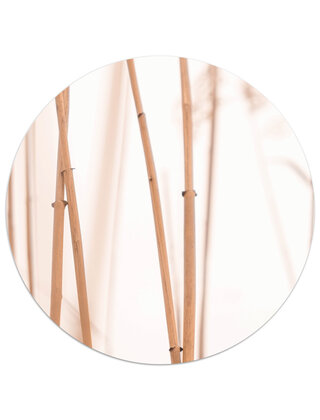 Muurcirkel (binnen) met foto riet - 3 formaten