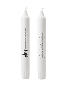 Set van 2 dinerkaarsen Sinterklaas