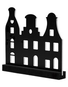 Grachtenpandje oudroze - 22x20 cm – met optioneel houten standaard