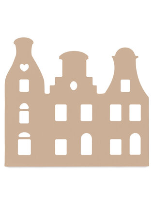 Grachtenpandje zand - 22x20 cm