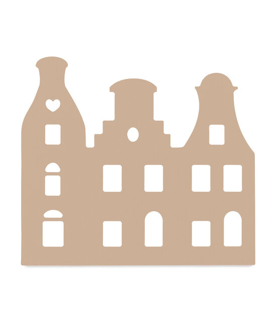 Grachtenpandje zand - 22x20 cm – met optioneel houten standaard