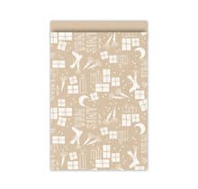 Cadeauzakjes set van 5  - Sinterklaas kraft wit
