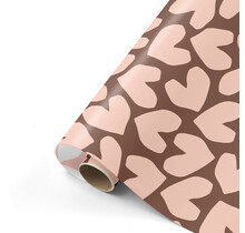 Rol cadeaupapier roze harten 50x300cm