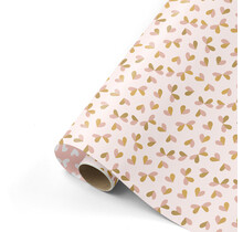 Rol cadeaupapier met kleine hartjes 50x300cm