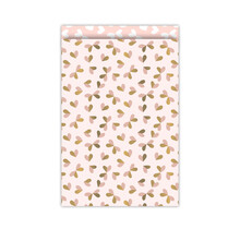 Cadeauzakjes set van 5  - roze tinten met hartjes
