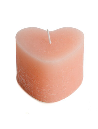 Kaars hartje roze - sfeervolle decoratiekaars